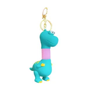 Portachiavi dinosauro telescopico carino per zaino e chiavi. Un regalo divertente per tutti.