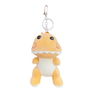 Bonito llavero de dinosaurio de peluche suave animal mochila colgante juguete lindo