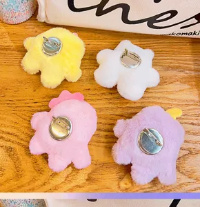 Leuke pluche monster broche cartoon mini pop tas hanger kleding accessoires groothandel
