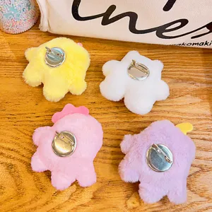 Pluche monster broche set schattige cartoon dier speldjes kleding tas decoratie cadeaus