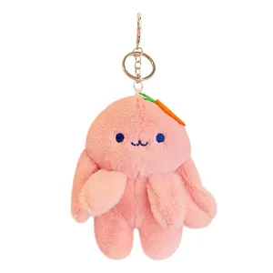 Pluche wortel konijn sleutelhanger hanger, zachte gevulde pop tas ornament cadeau.