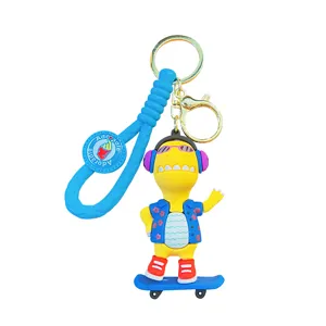Leuke cartoon dinosaurus sleutelhanger trend tas hanger skateboard accessoire cadeau leuk