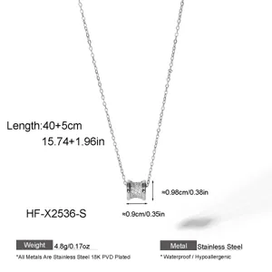 Collar con colgante de cintura de diamante de acero inoxidable, elegante 40+5cm.