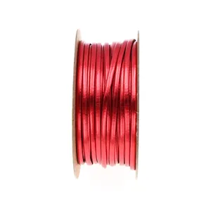 Red PU leather cord 2mm for DIY bracelets necklaces handmade jewelry crafting accessories roll.