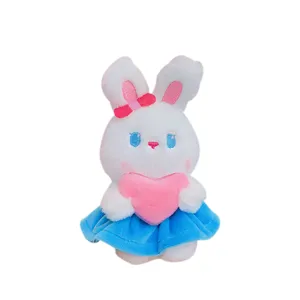 Lindo peluche conejo llavero colgante muñeca de peluche encantadora decoración bolso