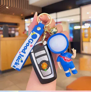 Luminous cartoon doll couple keychain cute bag pendant creative gift backpack accessory