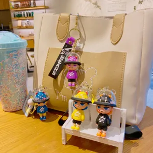Cartoon monster keychain cute capsule doll bag pendant creative backpack charm accessory
