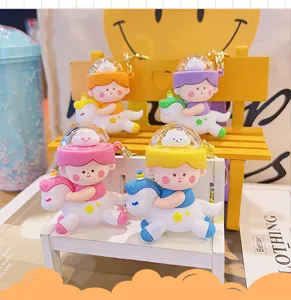 Cute unicorn cloud keychain cartoon doll pendant couple bag accessory toy gift wholesale
