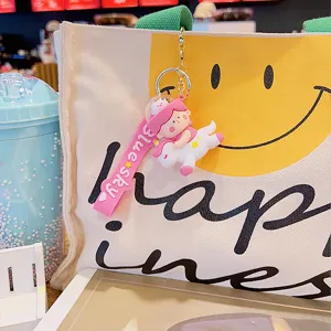 Cute unicorn cloud keychain pendant cartoon doll bag charm accessory for women and girls daily.
