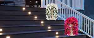 Buganvilla artificial cesta colgante flores falsas planta decoración escena escalera exterior