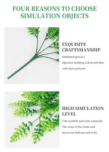 Artificial fern vine hanging plant simulation leaf decor high simulation realistic foliage