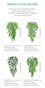 Artificial hanging plant fern vine fake green plants wall decor for indoor home decoration
