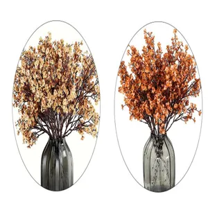 Artificial flower detail view, beautiful floral arrangement in glass vase, home decor.