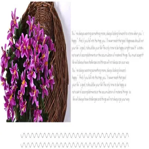 Guirlande suspendue de panier de fleurs artificielles violettes pour déco de jardin.