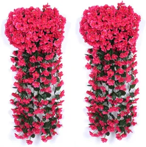 Fausse vigne de fleur suspendue violette artificielle pour mariage jardin et maison.