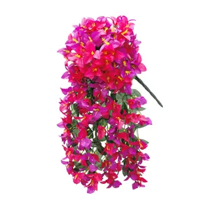 Flores Artificiales de Bougainvillea Planta Falsa Vid Decoración de Pared Hogar