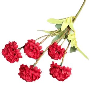 Bouquet de Fleurs Artificielles Chrysanthème Pompon pour Mariage et Décoration de Salon