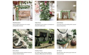 Artificial Eucalyptus Garland 2M Fake Greenery Vines Leaf for Wedding Party Home Decor