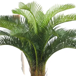 Planta de palmera cycad artificial de plástico para decoración interior hogar oficina.