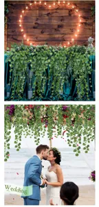 Guirlande de lierre artificielle plantes suspendues pour décoration de mariage et maison.
