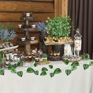Plantes artificielles lierre suspendu faux feuillage pour décoration murale interieure fête