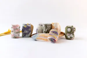 Sheer glass silk socks for women, thin summer floral mid-tube cute fashion hosiery.