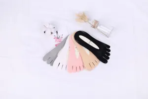 Calcetines de cinco dedos para mujer boca baja malla invisible transpirable calcetines
