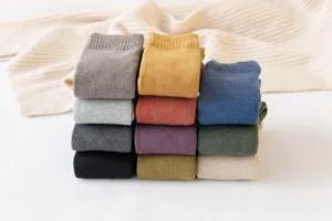 Dicke Winter Baumwoll Frotteesocken Damen, warme weiche Freizeitsocken im Mehrfachpack.