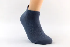 Mesh breathable low cut men sock detail view, comfortable cotton fabric for summer daily wear.