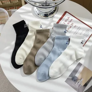 Herren Baumwolle Rippstrick Ankel Socken atmungsaktiv Freizeit Sport Kurzsocken Mehrfarbig