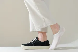 Breathable mesh boat socks detail shot, lightweight summer sock liners for men comfort.