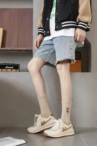 Autumn Winter Solid Color Retro Slouchy Mid-Tube Socks Women Casual Fashion Daily Wear