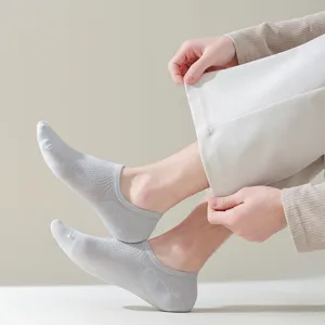 Men summer breathable mesh boat socks low cut anti slip cotton ankle socks men wear