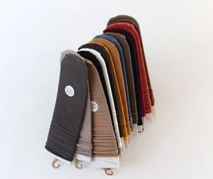 Women solid color slouch socks thin cotton long tube winter fashion hosiery detail view.