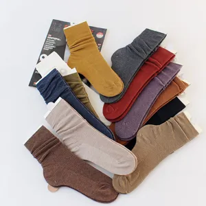 Donne calze a coste in tinta unita moda invernale casual comodo set di calzetteria
