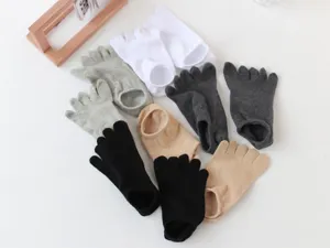 Calcetines transpirables de cinco dedos para hombre verano finos calcetines dedo