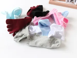 Women five-finger socks shallow boat socks anti-slip toe socks yoga sports daily wear pairs