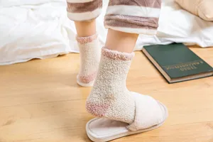 Women winter warm coral fleece socks thick fuzzy sleeping socks cute home mid tube socks