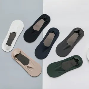 Herren unsichtbare Socken Sommer dünn Silikon rutschfest Low Cut Bootssocken einfarbig