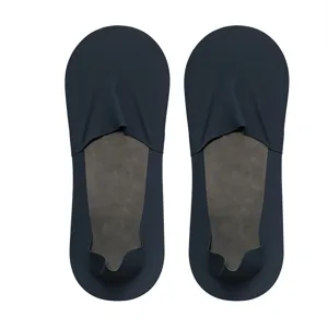 Herren Frühling Sommer unsichtbare Bootssocken mit Silikon Anti-Rutsch-Griff, dunkler Stil