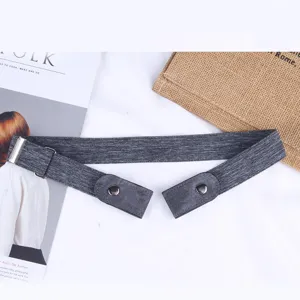 Buckle free elastic stretch belt for jeans, invisible no show casual waist belt for women.