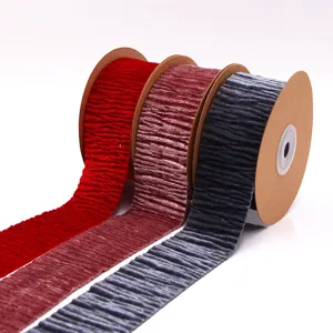 Korean velvet ribbon 40mm wide 5 meters long for wedding Christmas gift wrapping and bows.