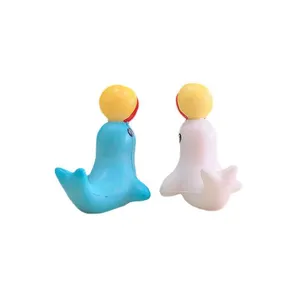Carina Statuetta di Delfino in PVC Miniatura Micropaesaggio Decorazione Pianta Giocattolo soprammobile