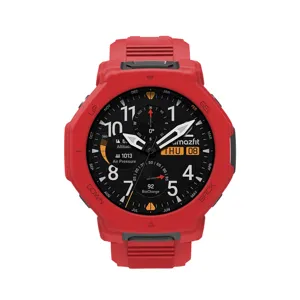 Funda protectora de silicona roja para Amazfit T-REX 3 Pro 48MM carcasa robusta antichoque