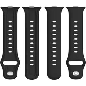 Ersatz Silikon Uhr Armband kompatibel mit Smartwatch, schwarz, Schnellverschluss