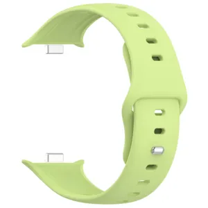 Hellgrünes Silikon Smartwatch Armband mit Schnellverschluss Pin für den täglichen Ersatz.