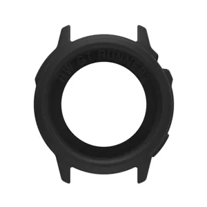 Silicone protective case detail view for smartwatch, black anti-drop flexible design accessory.