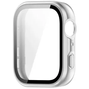 Zilveren PC gehard glas geïntegreerde smartwatch beschermhoes, schokbestendige bumperhoes.