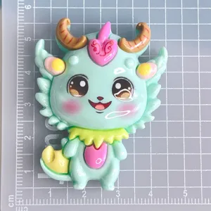Cute dragon resin flatback charm for DIY phone case hair clip crafting decoration detail view