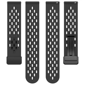 Vervanging siliconen ademende horlogeband met magnetische vouwsluiting voor horloge.